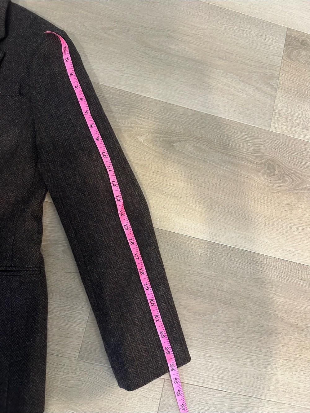 J.Crew Bristol Blazer Chocolate Umber Herringbone Wool Double-Breasted size 6 - Picture 13 of 15